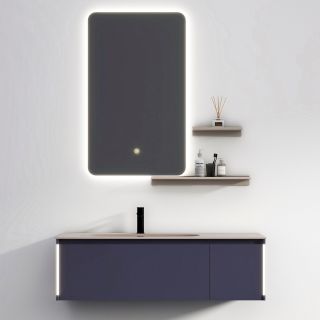 Тумба с раковиной Black&White Universe 9451200 120 см синий